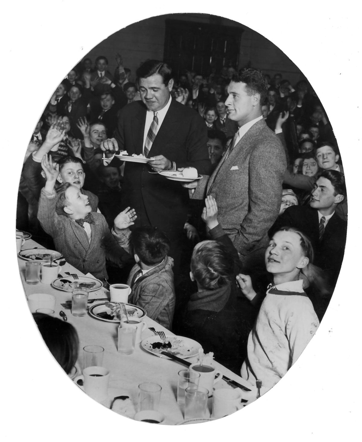 Union League Boys & Girls Club - 100th Anniversary - Our Archives - Famous People - Babe Ruth - Lou Gherig