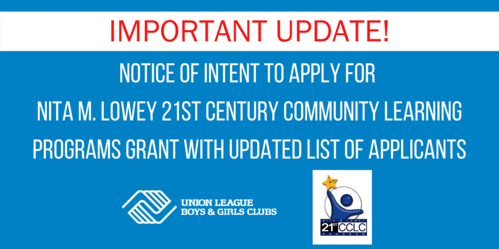 2022 Notice of Application for 21st CCLC Grant