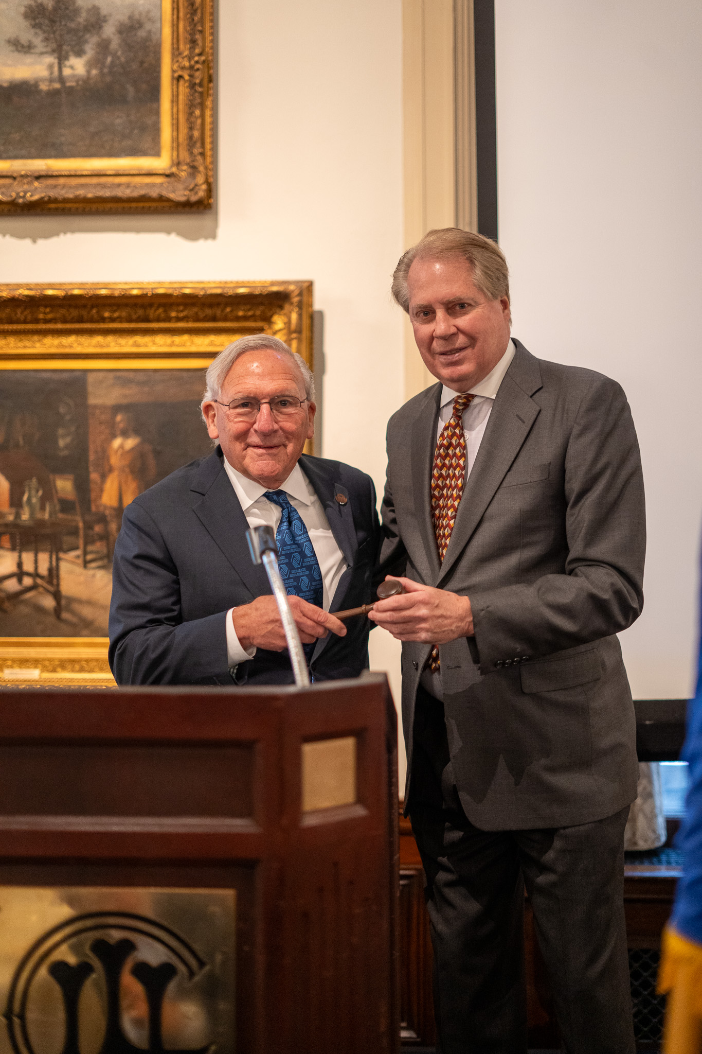 New Board President, Mr. Timothy J. Cunningham (left) and Past Board President, Mr. Thomas E. Payne